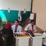 Eye examination at the screening camp